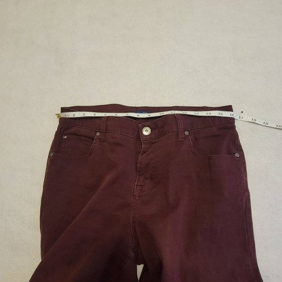 Bandolino Jeans Mandie Women's  Brushed Cotton Maroon Jeans Size 8 AVG EUC - Picture 6 of 10